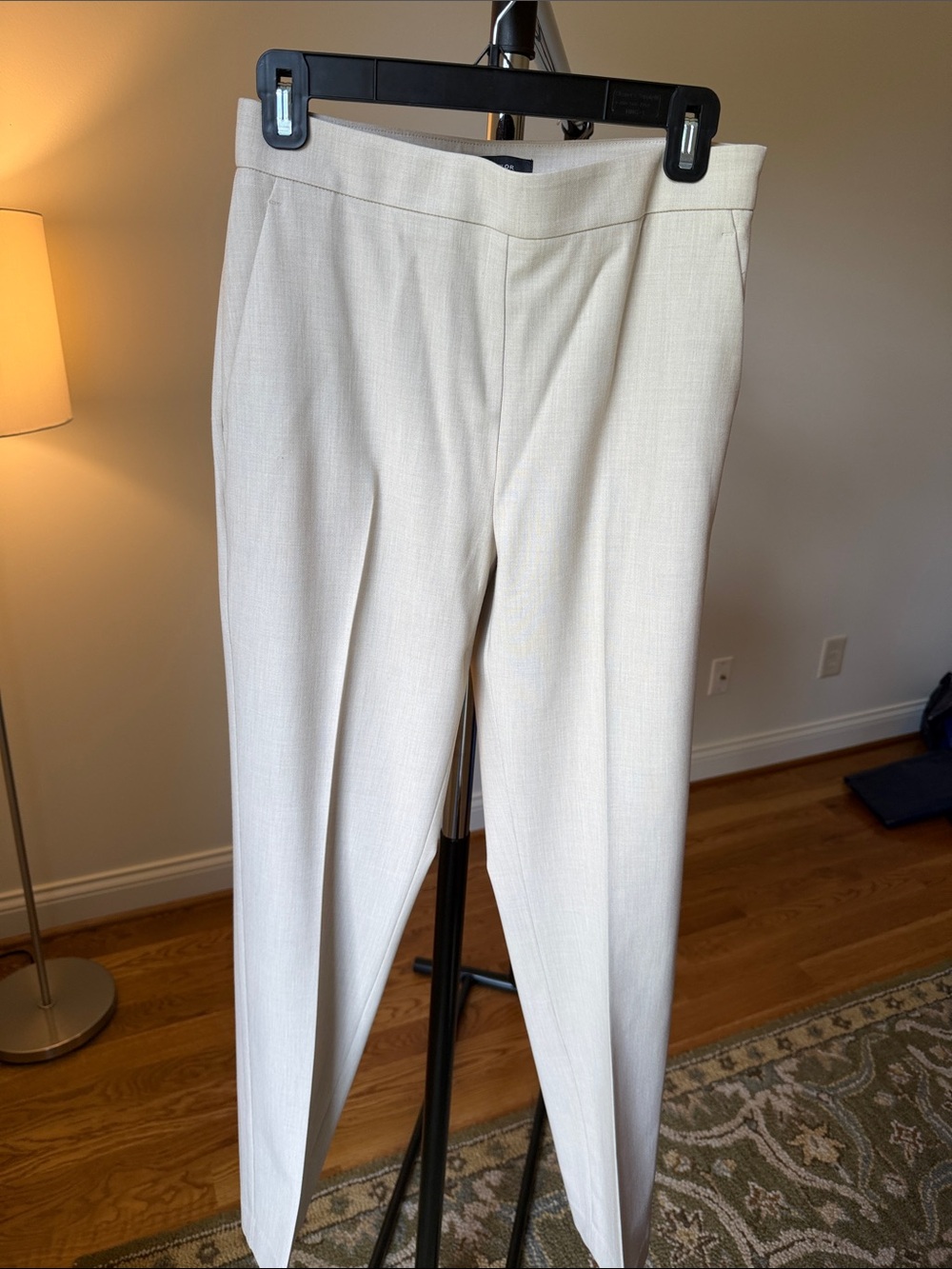 Ann Taylor Cream Tailored Dress Trousers